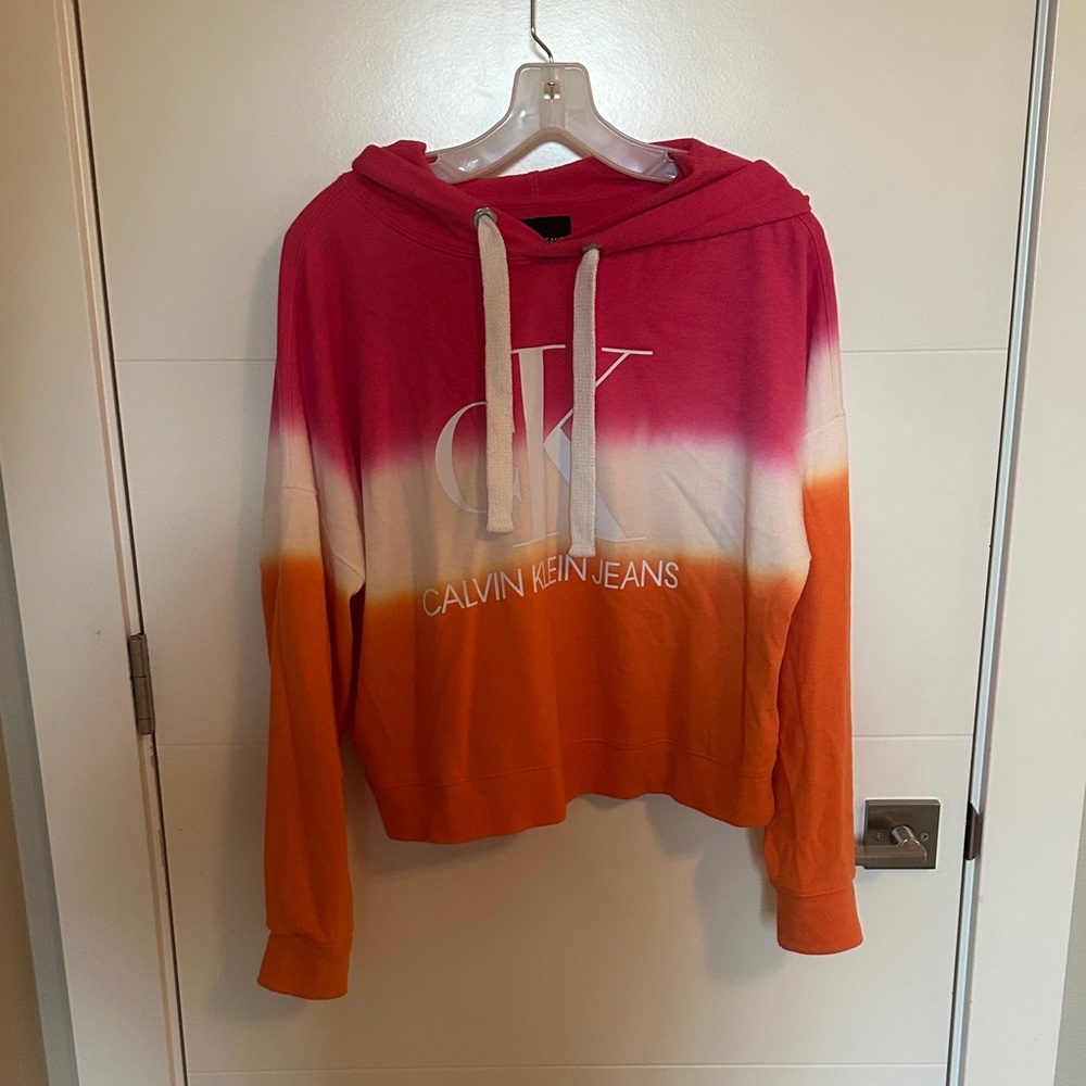 Ombré pink Calvin Klein hoodie sweater